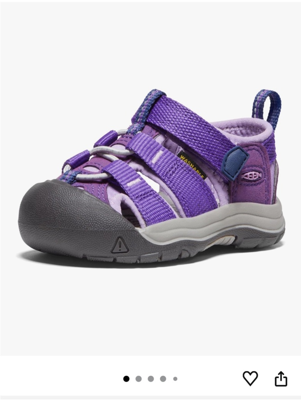 Keen Kids Newport Closed-Toe Water Sandals in Purple and Gray